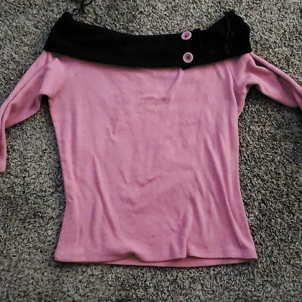 Pink off shoulder sweater